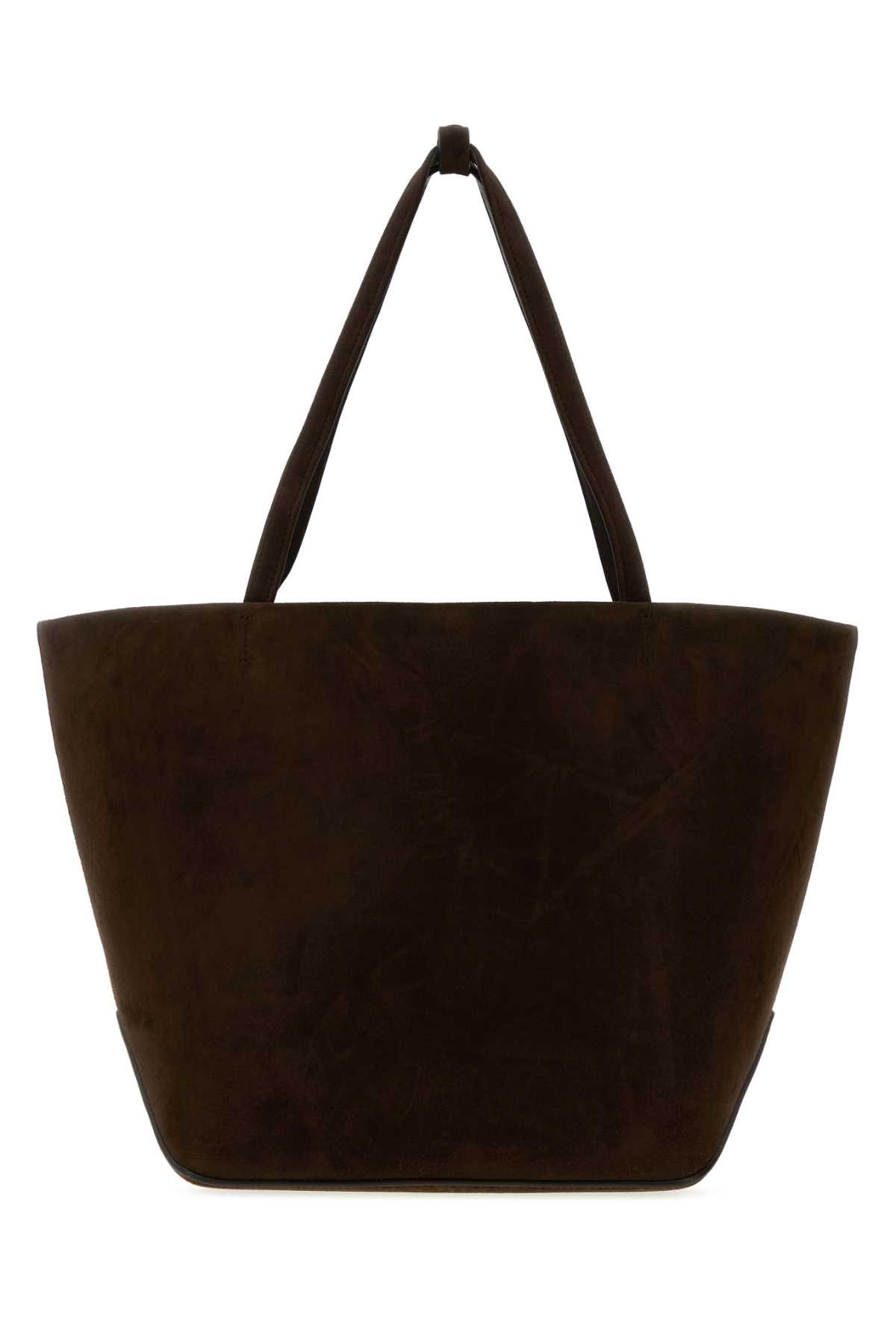The Row Dark Brown Suede Park Tote Three Shopping Bag Mochaans Exterior: Lamb Lining: Calf Borse A Mano – Women