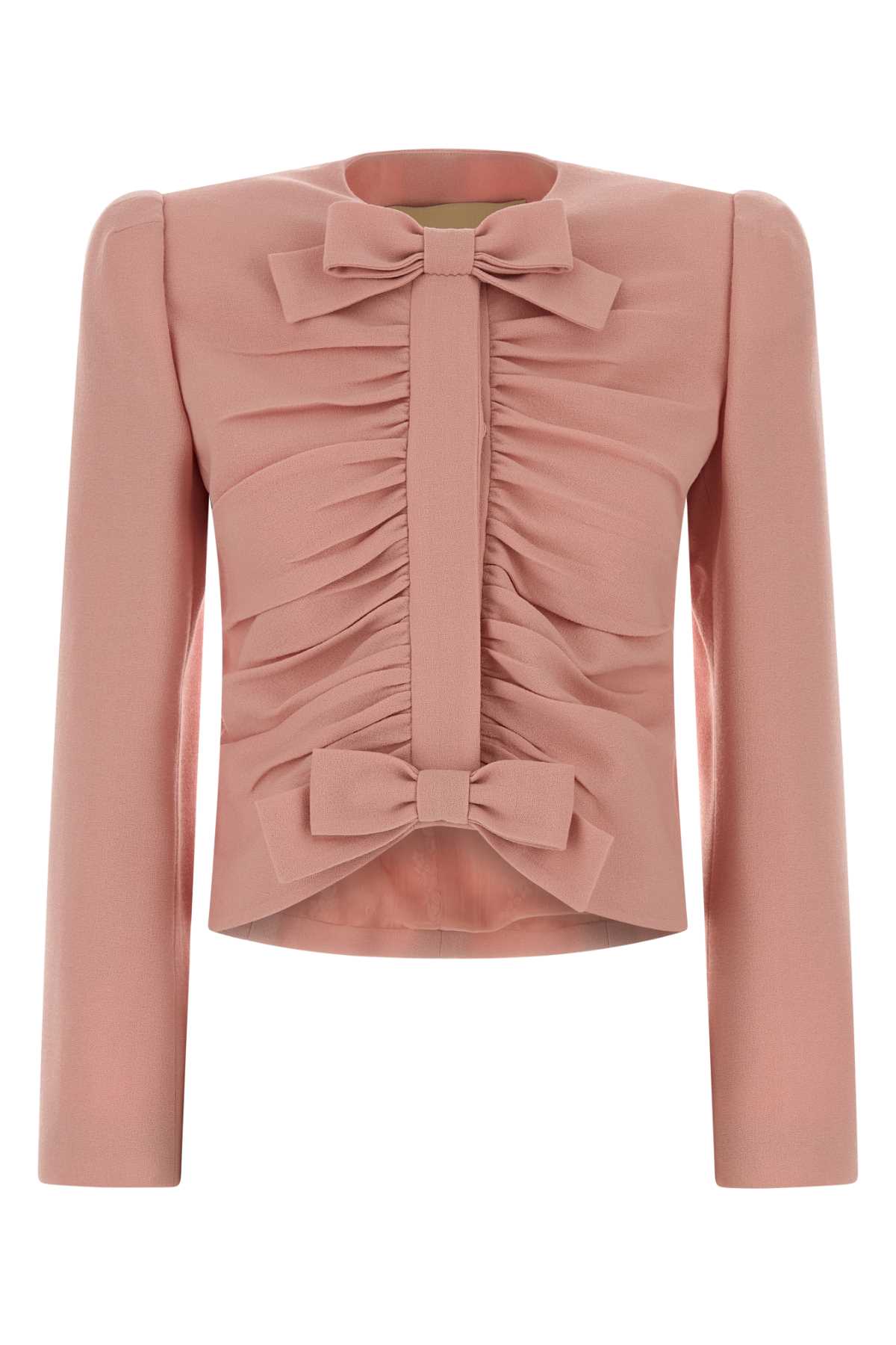 Valentino Garavani Pink Wool Blazer Libertyrose Giacche E Gilet – Women