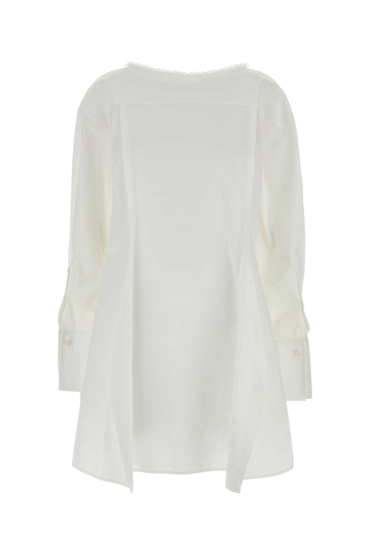 Carven White Poplin Esperanto Mini Dress Exterior: Cotton Abiti – Women