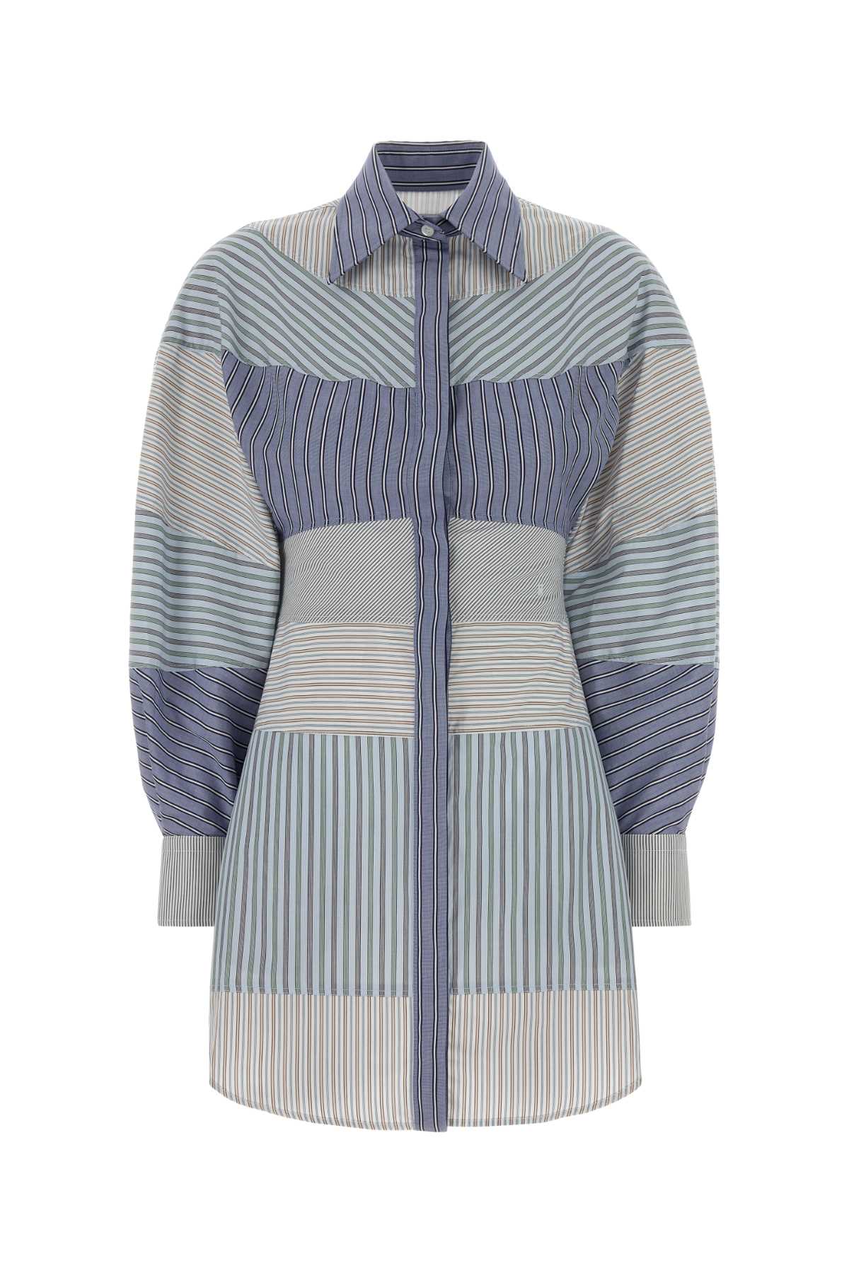 Moschino Embroidered Poplin Shirt Dress Fantasiavarianteunica Exterior: Cotton Abiti – Women