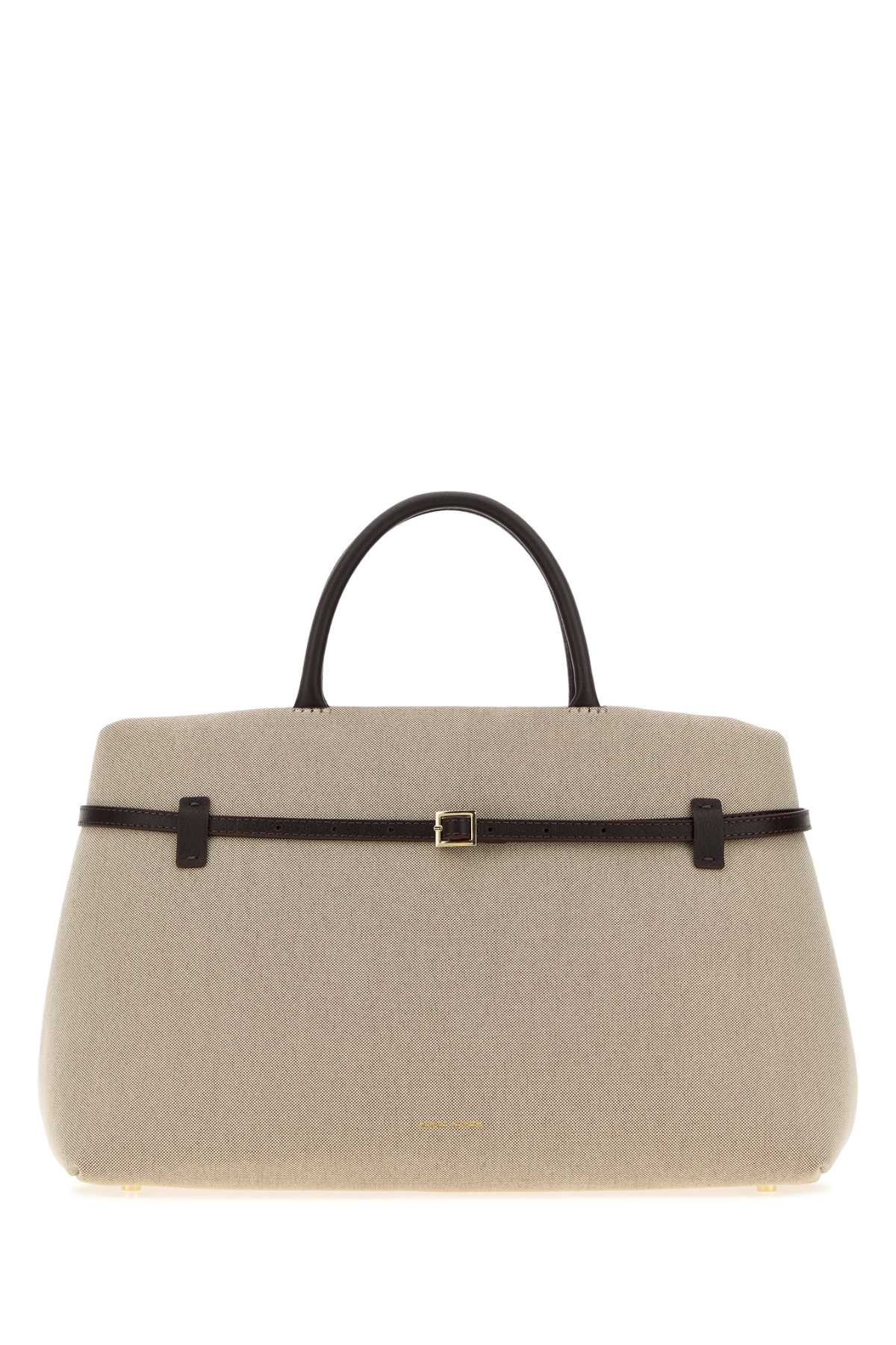 Manu Atelier Cappuccino Canvas Le Cambon 40 Shopping Bag Beigebitterbrown Borse A Mano – Women