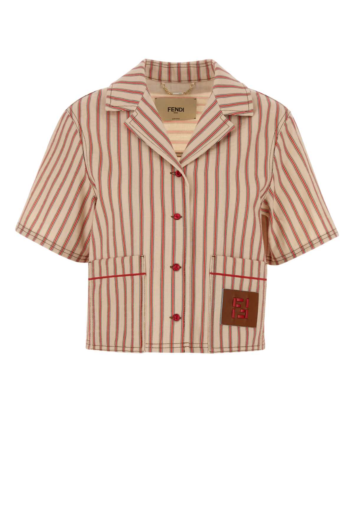 Fendi Embroidered Denim Shirt Bitter-26 Exterior: Cotton Camicie – Women