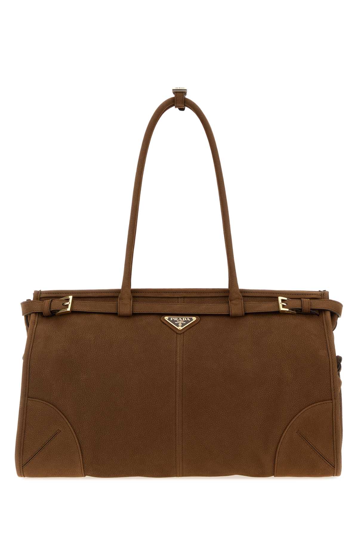 Brown Nabuk Large Prada Bonnie Shopping Bag Cacao Borse A Mano – Women