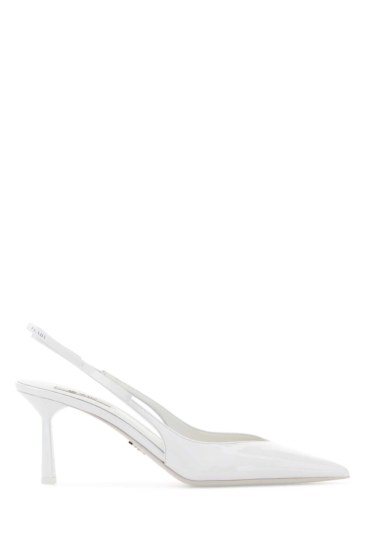 Prada White Leather Pumps Bianco Scarpe Con Tacco – Women