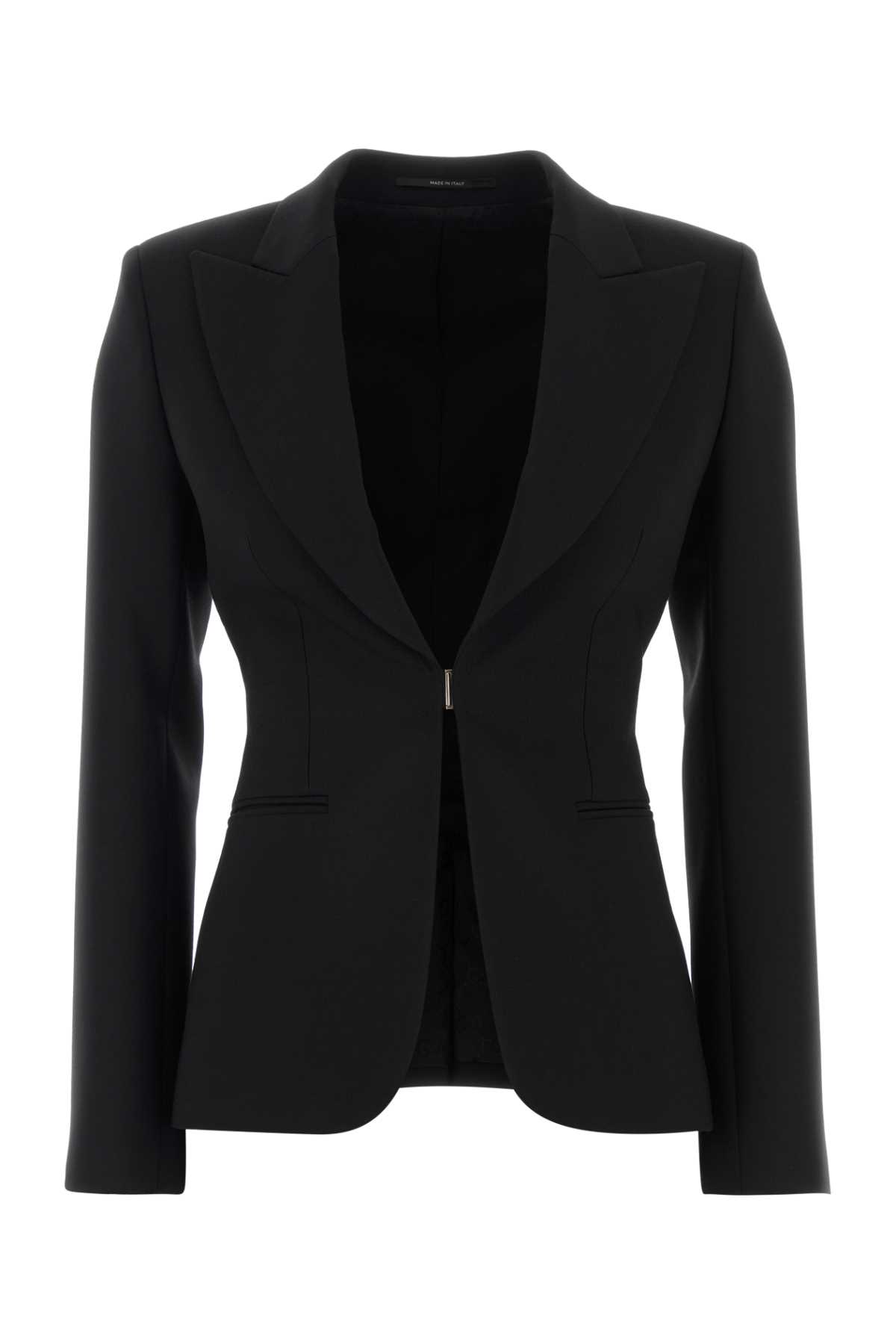 Gucci Black Stretch Wool Blend Blazer Mix Giacche E Gilet – Women