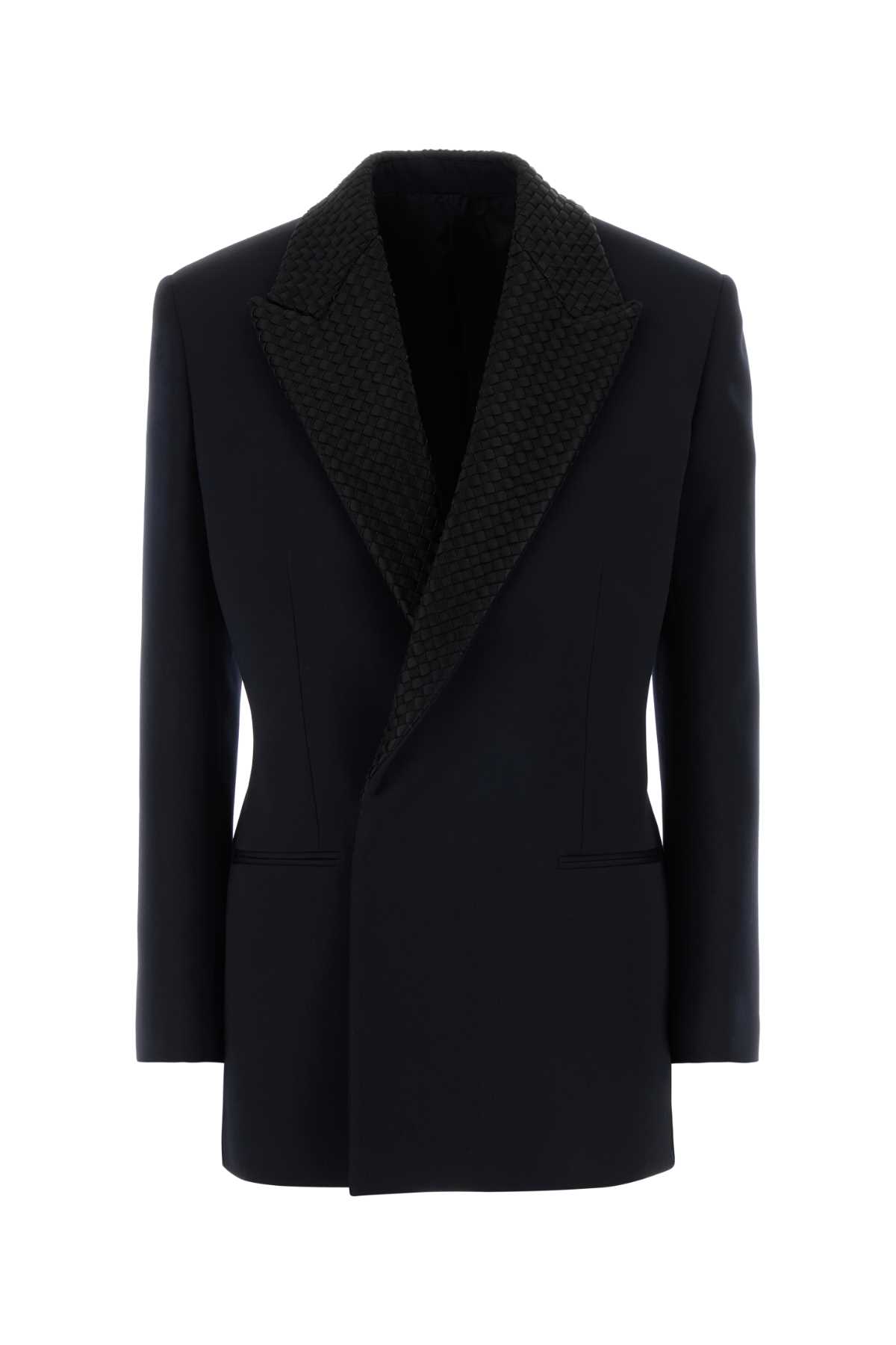 Bottega Veneta Midnight Blue Wool Blazer Midnightblue Giacche E Gilet – Women