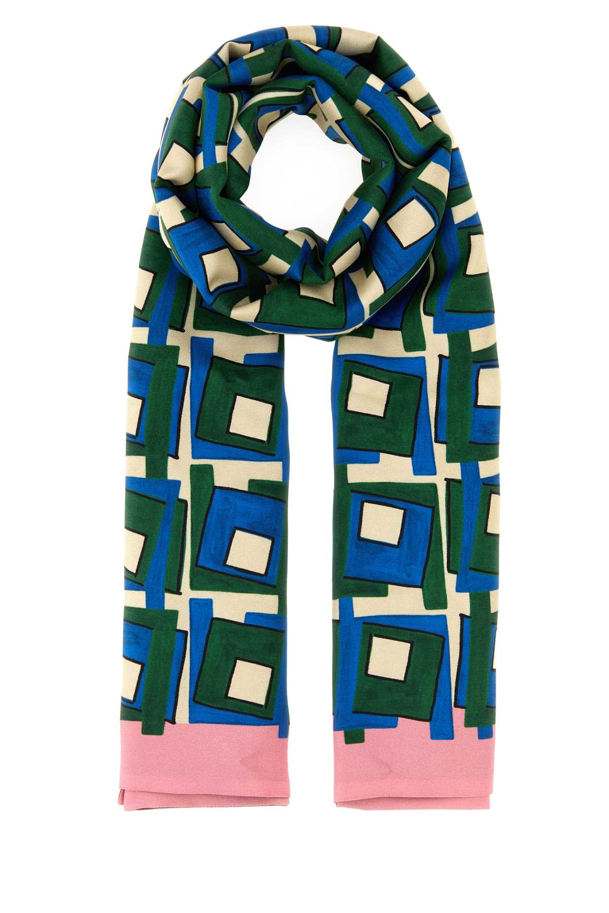 Miu Miu Miu Miu Rosaalloro Exterior: Silk Sciarpe E Foulard　Miu Miu Rosaalloro 外装: シルク スカーフとスカーフ