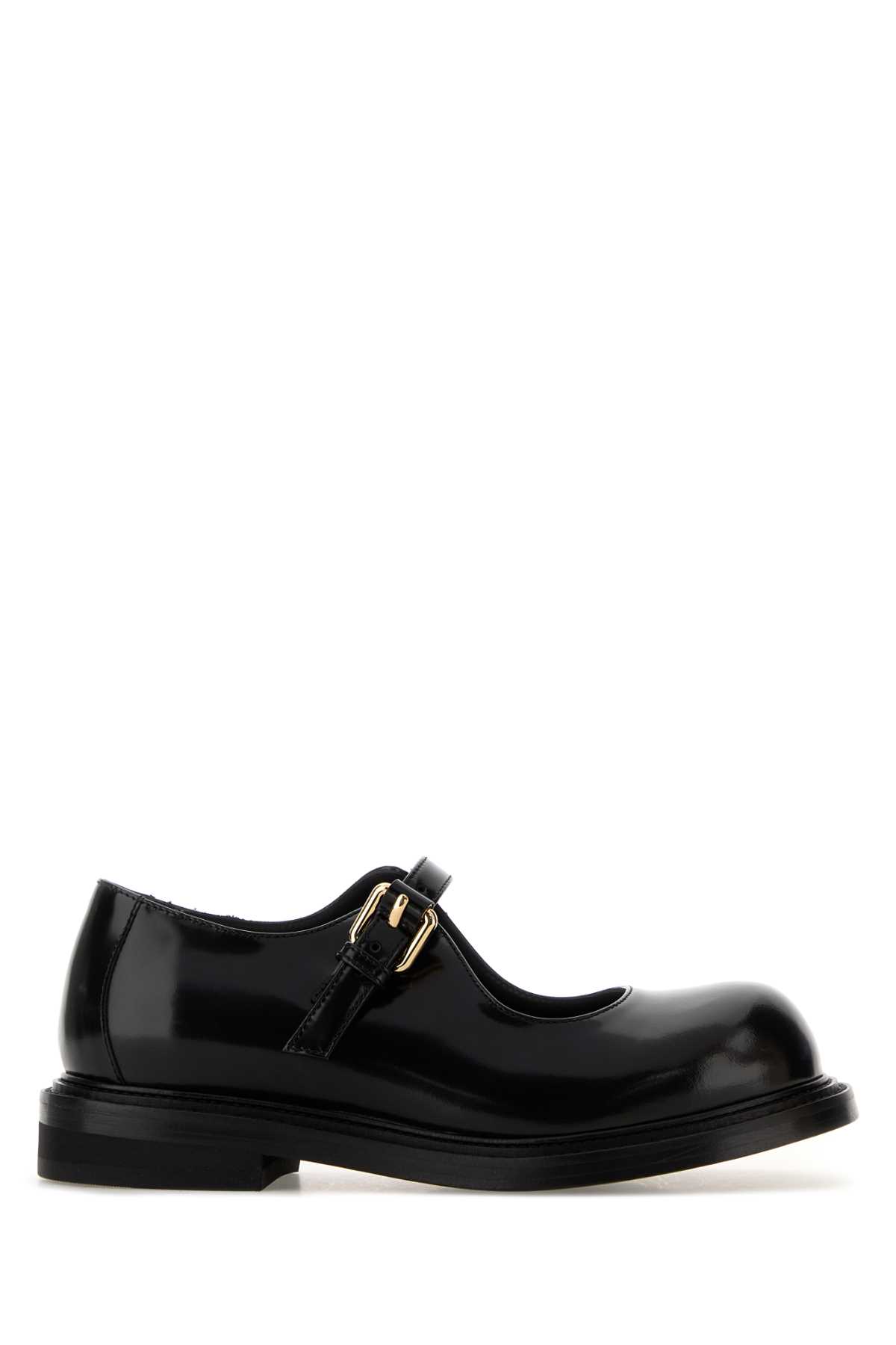 Moschino Black Leather Olivia Ballerinas Nero Mocassini – Women