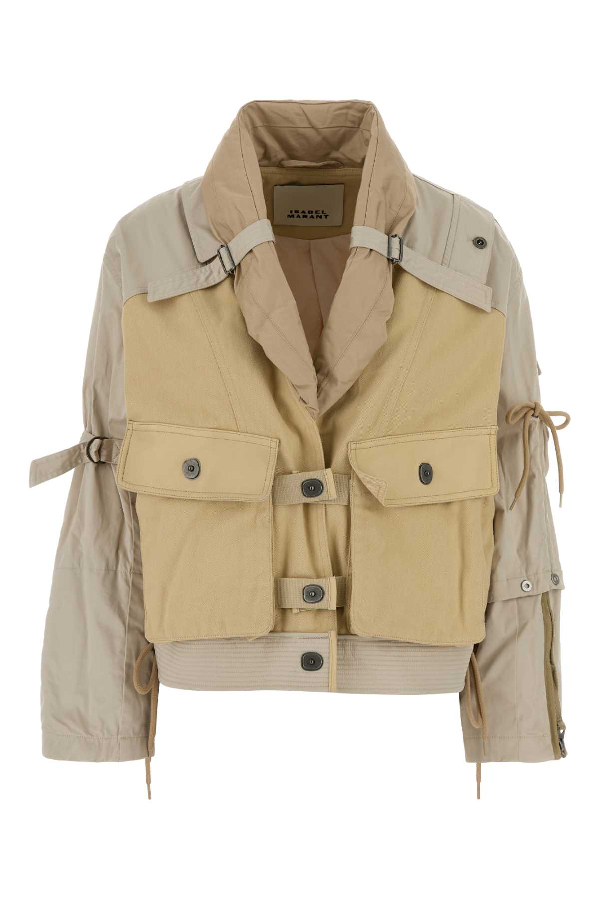 Isabel Marant Two-Tone Gabardine And Stretch Poplin Julissa Jacket Beige Giubbini - Women