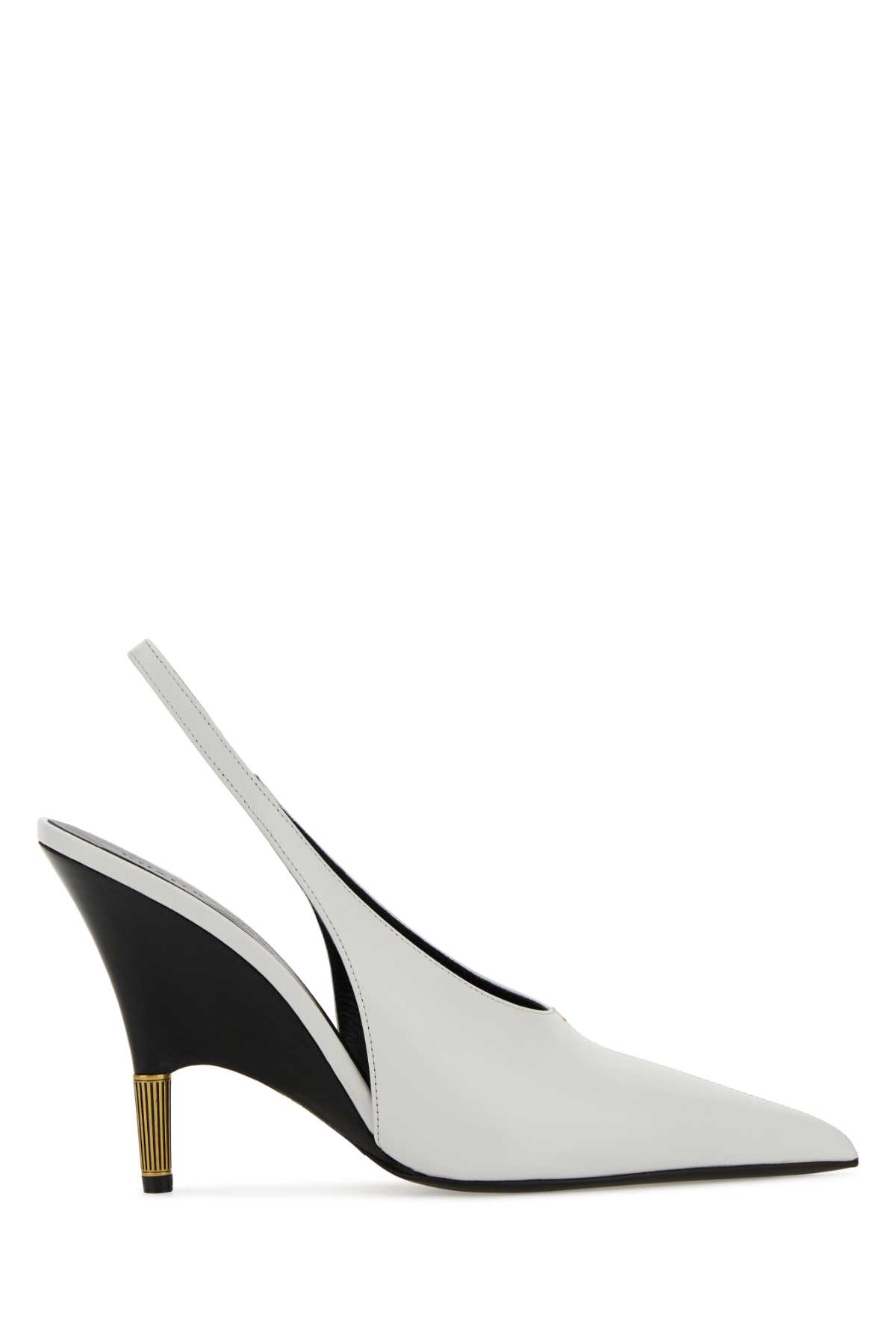 Khaite White Leather Bella Pumps Chalk Scarpe Con Tacco – Women
