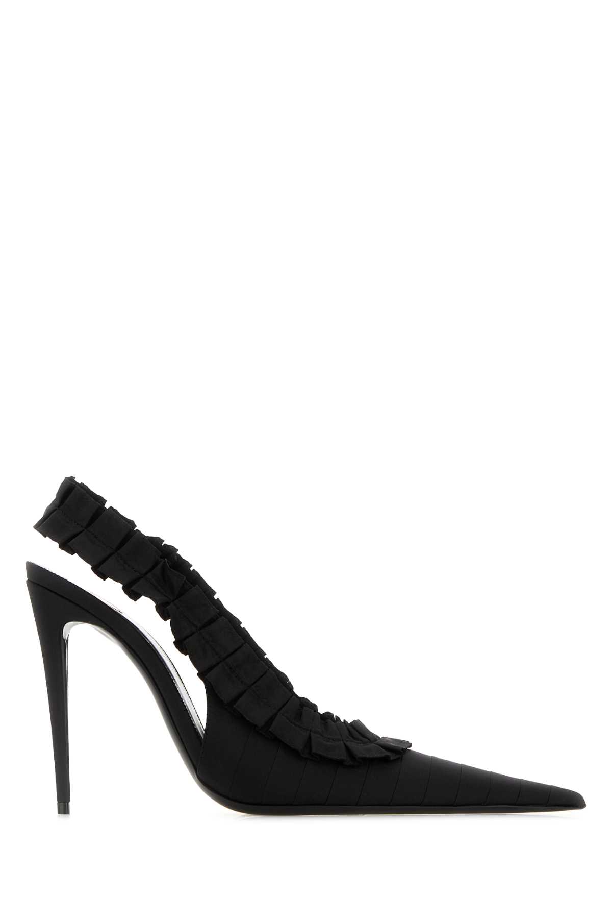 Saint Laurent Black Taffeta Madeleine Pumps Neronero Scarpe Con Tacco – Women