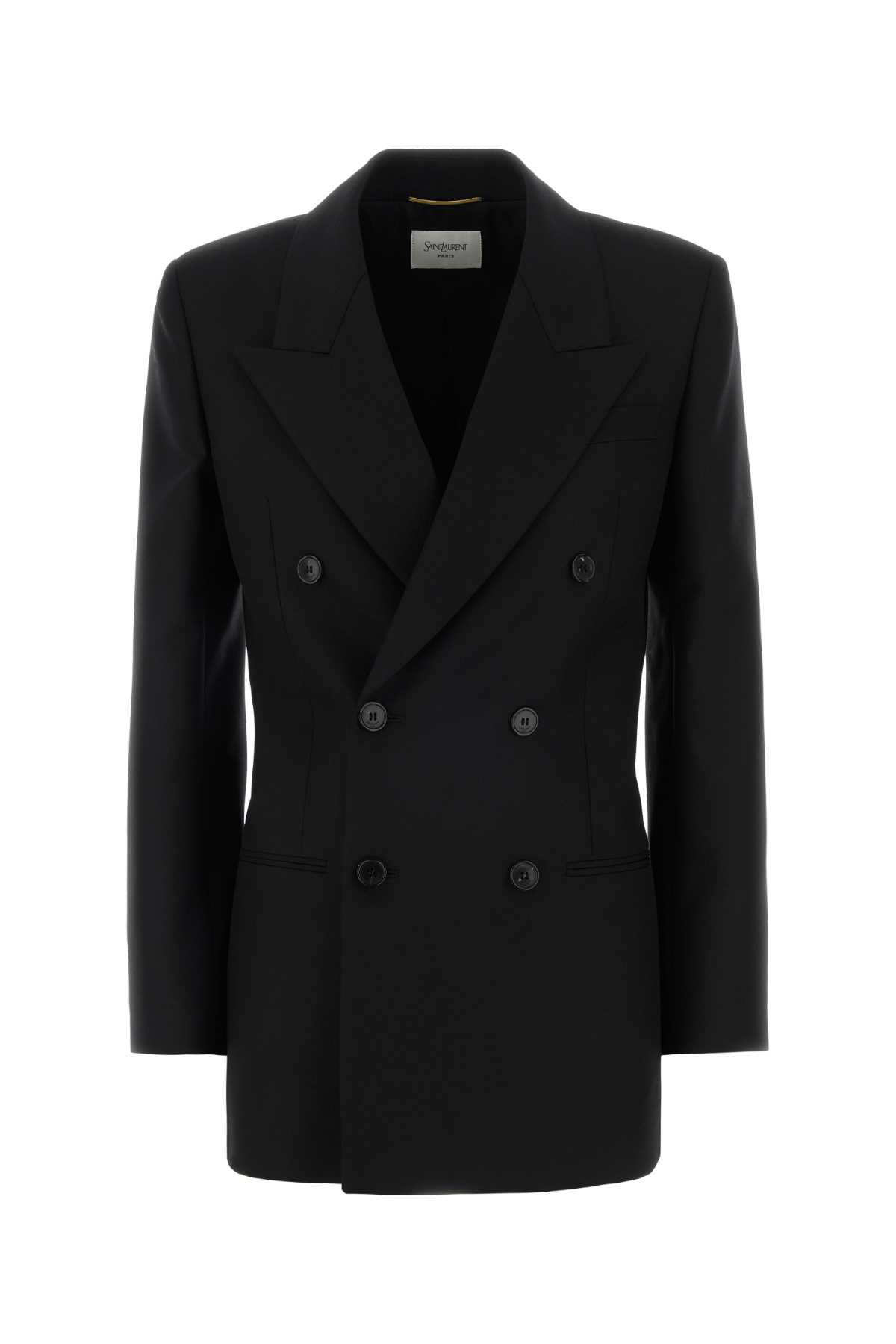 Saint Laurent Black Wool Blazer Noir Giacche E Gilet – Women