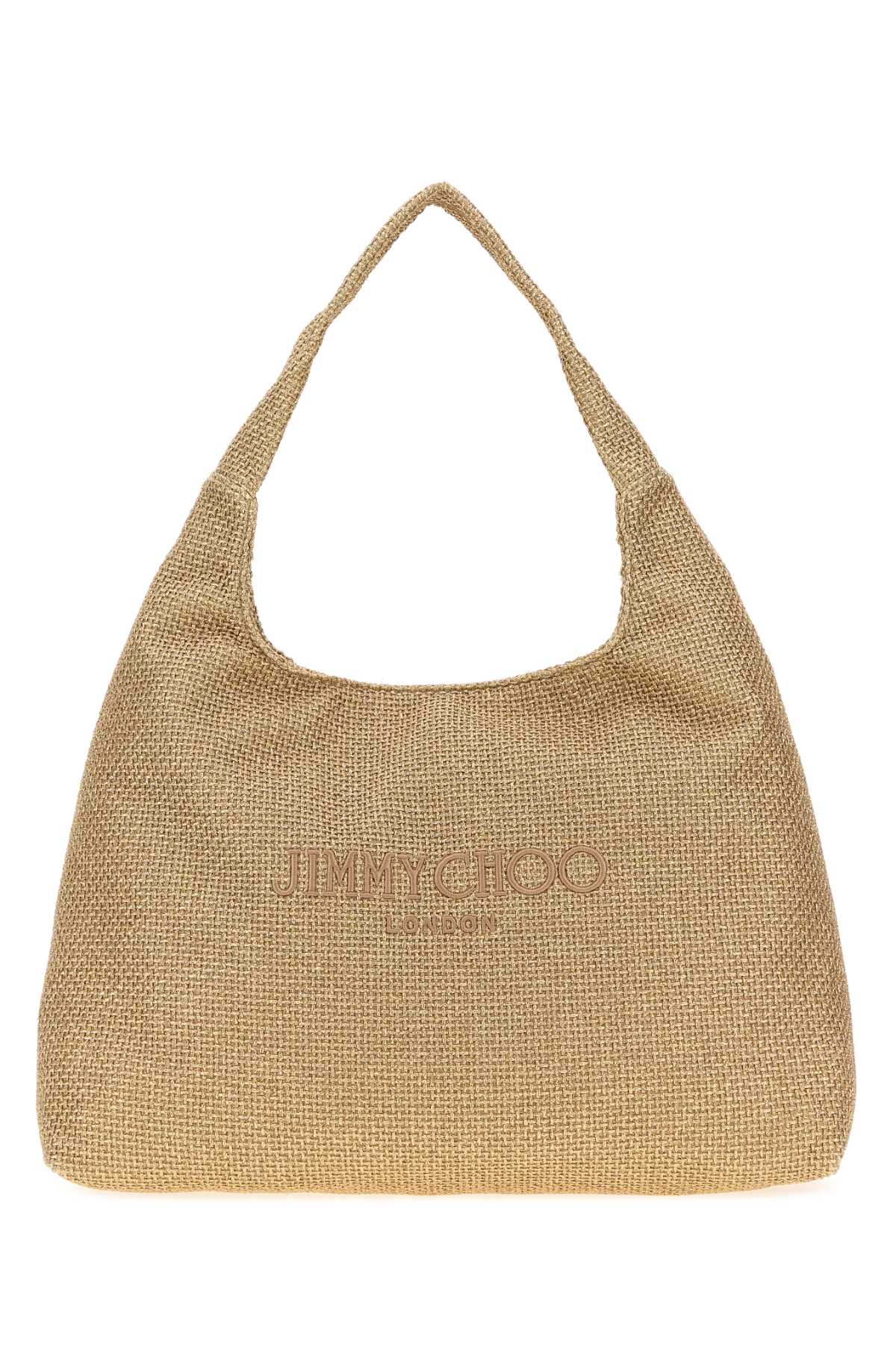 Jimmy Choo Gold Raffia Beach Dmnd Shopping Bag Golddarkcappuccino Exterior: Borse A Mano – Women