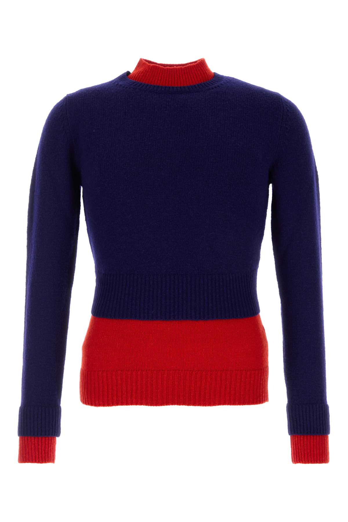 Jil Sander Two-Tone Wool Blend Sweater Haiti Exterior: Virgin Nylon Maglieria – Men