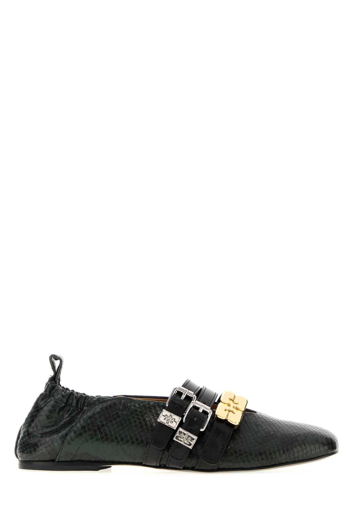 Ganni Printed Synthetic Leather Ballerinas Gardentopiary Ballerine – Women