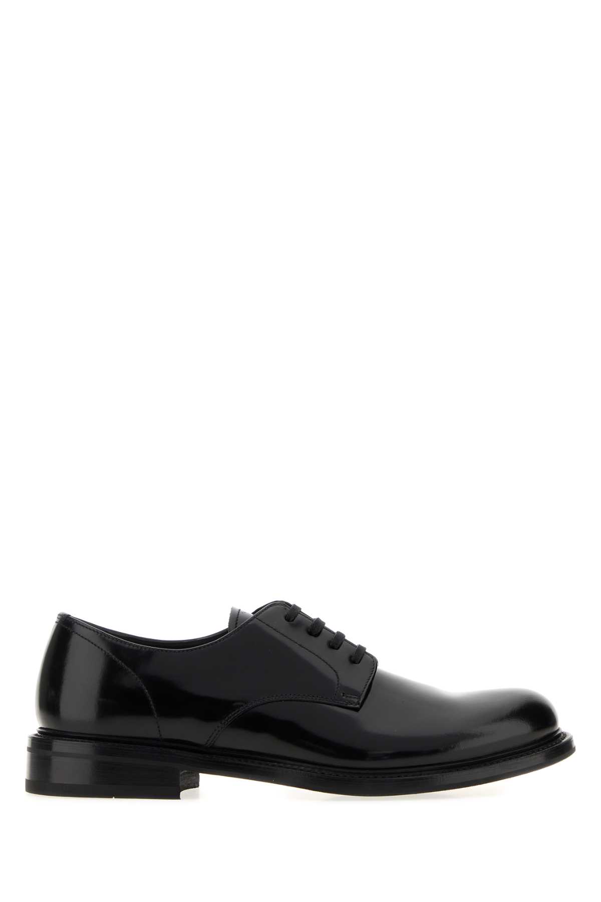 Prada Black Leather Lace-Up Shoes Nero Scarpe Stringate - Men