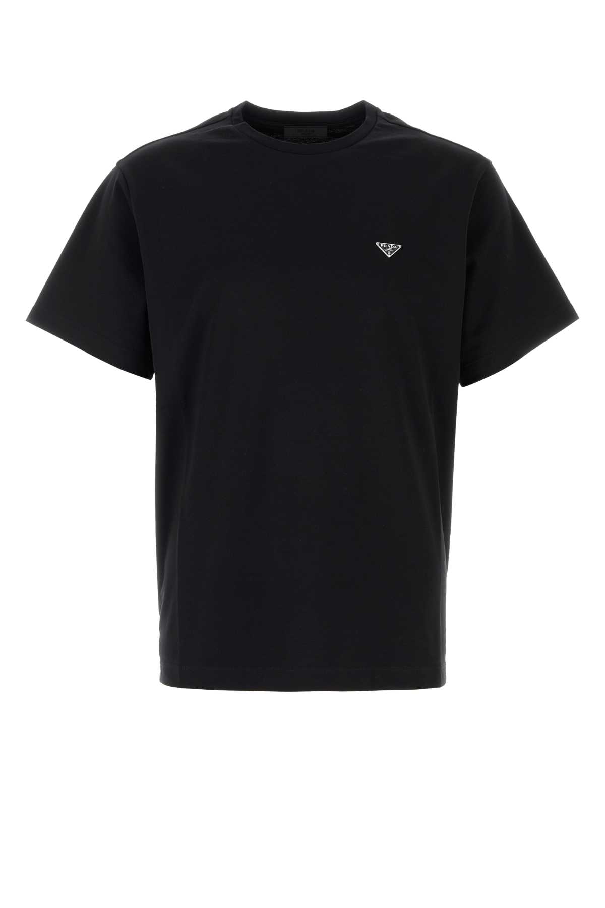 Prada Black Cotton T-Shirt Nero Exterior - Men
